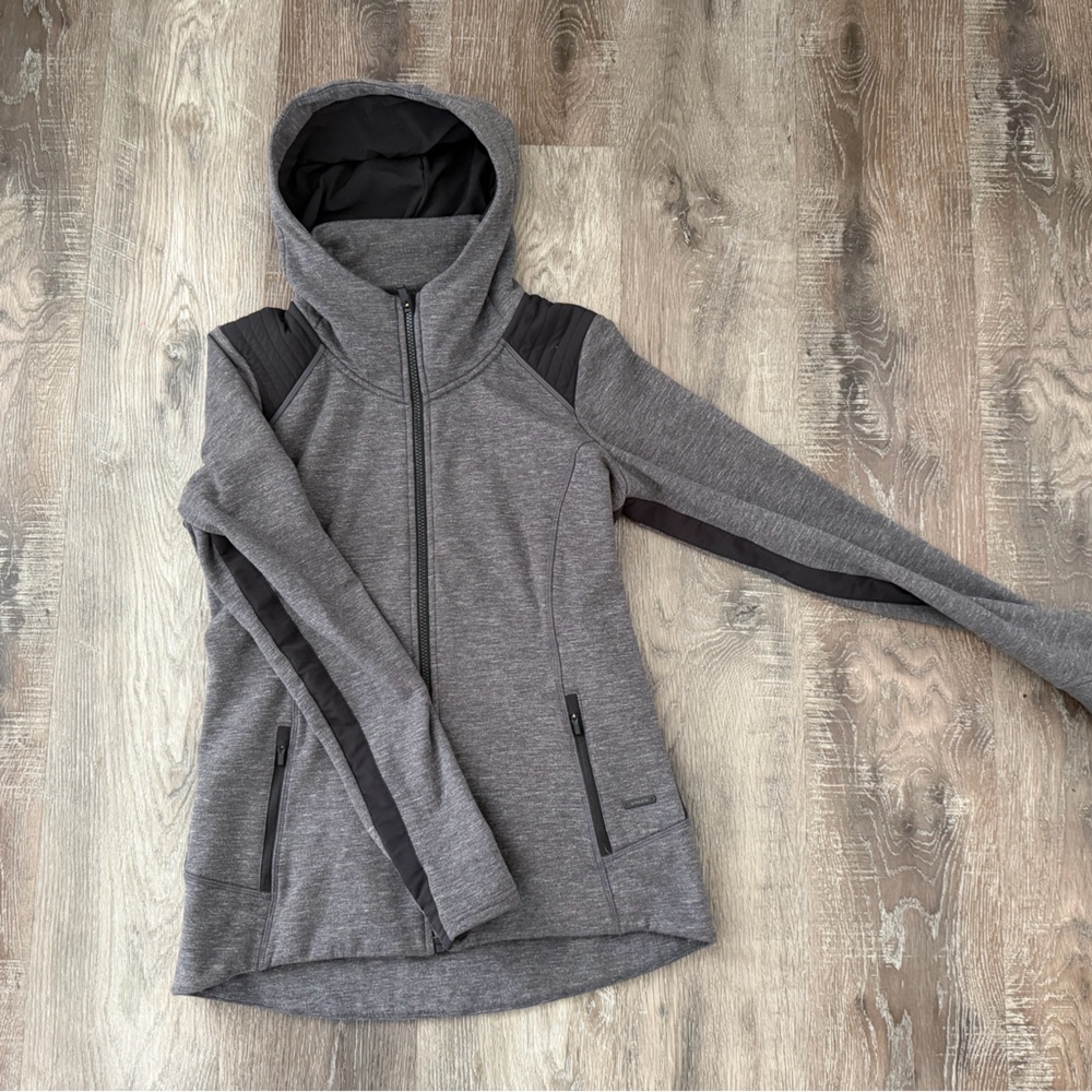 Athleta Charcoal Hooded Jacket